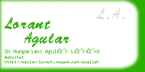 lorant agular business card